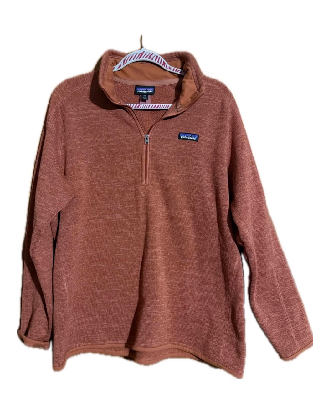 Patagonia Men’s Quarter-Zip Fleece Sweater - Rust